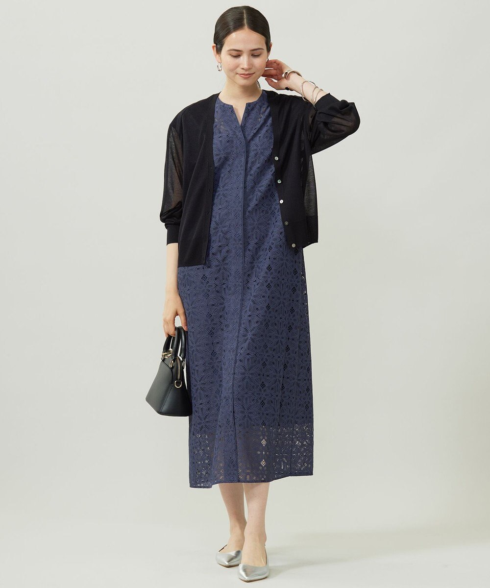 自由区 S 【洗える】フラワータイルレース ワンピース 