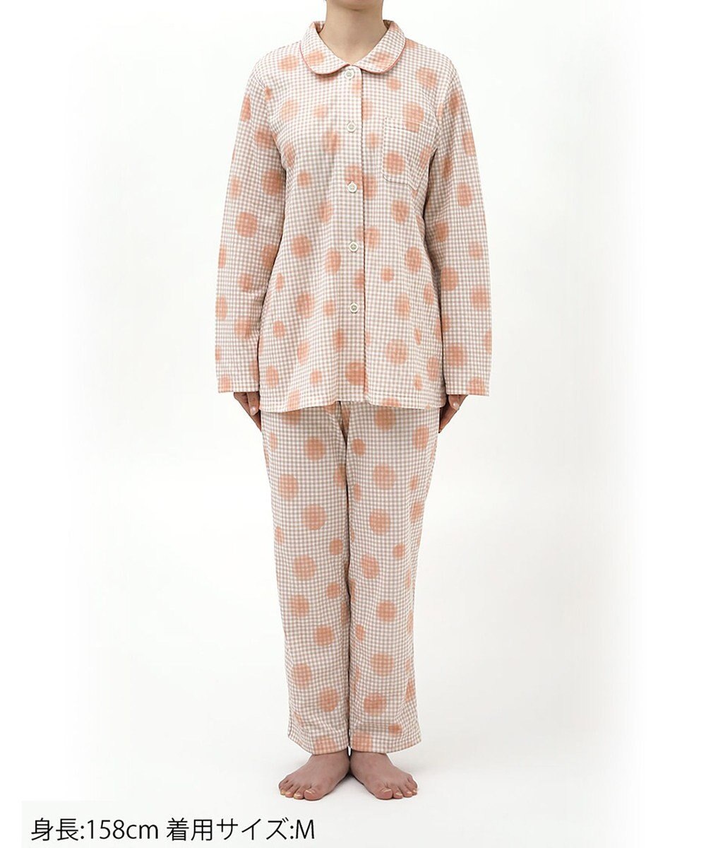 Wing パジャマ 綿100%(本体肌側) あったか 3Lまで対応 大きいサイズ 長袖 長ズボン 冬 レディース EP5075 ウイング／ワコール 