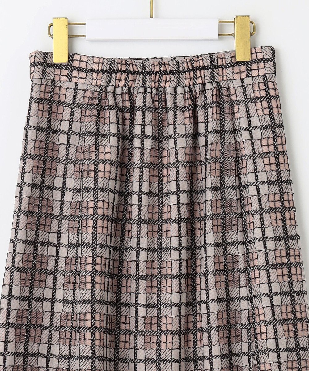 ANY SIS 【洗える】フラワーレースチェックパネル スカート 