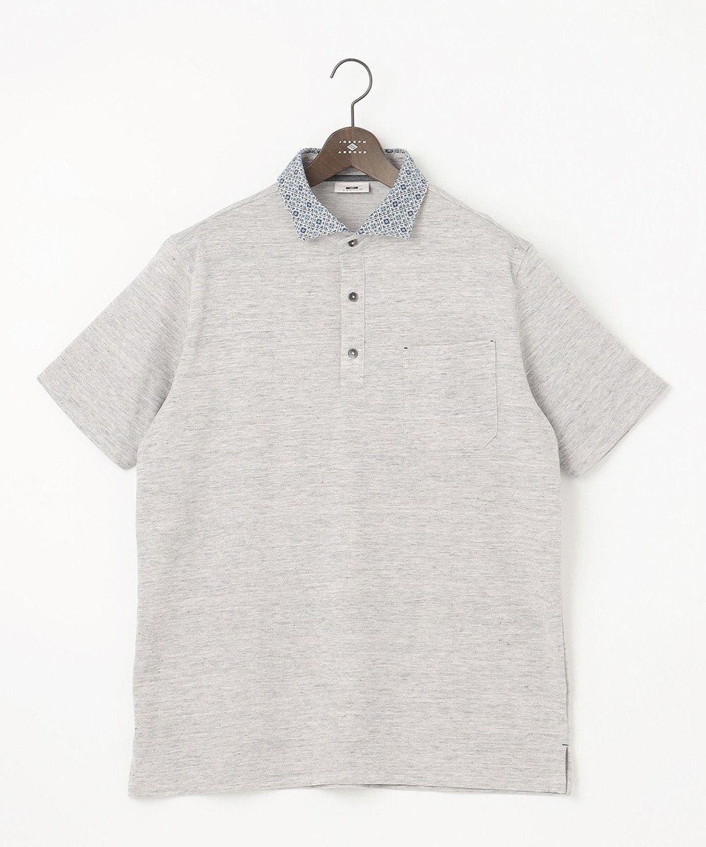 JOSEPH ABBOUD 【キングサイズ・吸水速乾】リネンハニカム ポロシャツ 