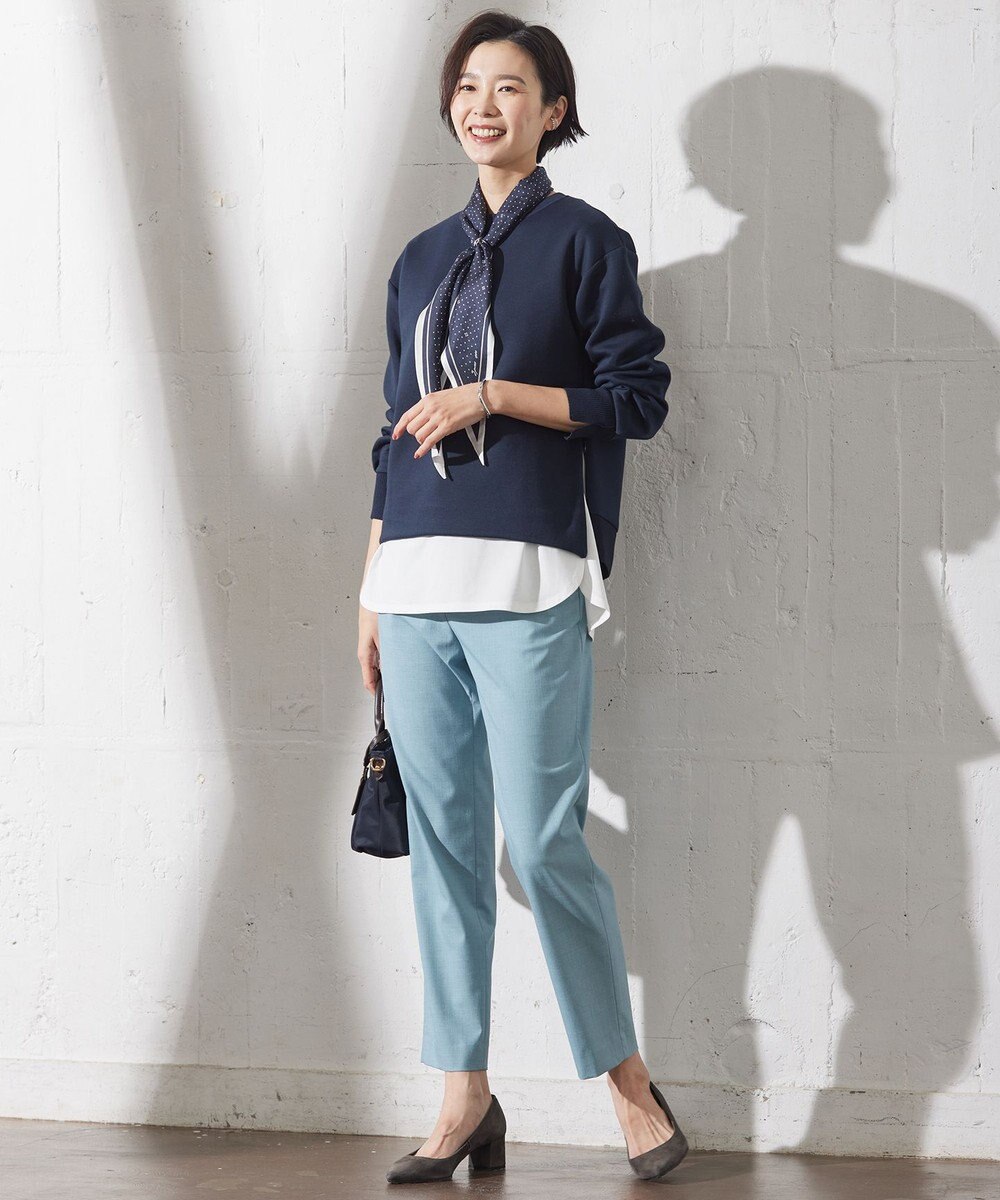 J.PRESS LADIES L ニットコンビ カットソー 