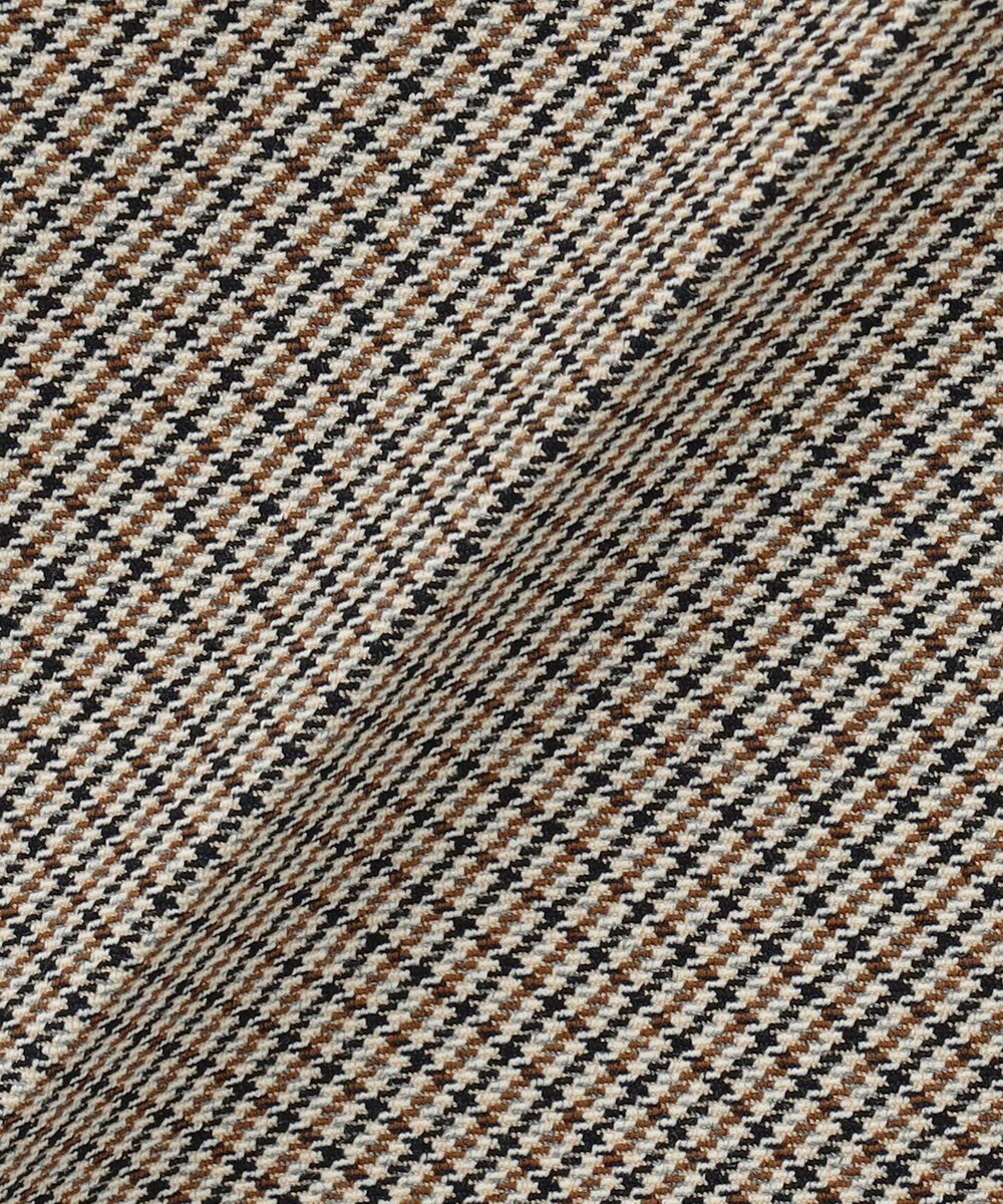 自由区 【撥水加工・洗える】TRギャバチェック柄テーパード パンツ 