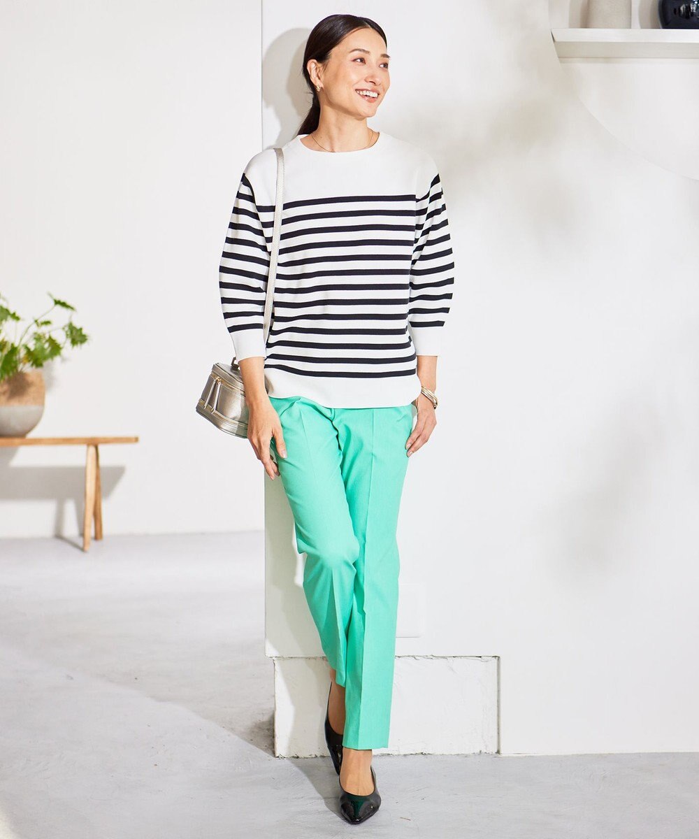 自由区 【接触冷感・UVカット・吸水速乾】シェルタリングオックステーパード パンツ 