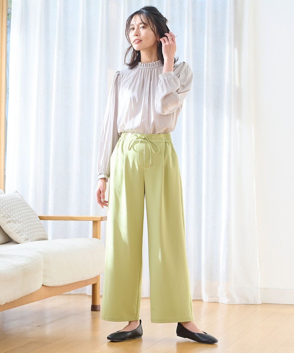 ANY 【ウエストゴム】イージケア美脚パンツ ワイド 