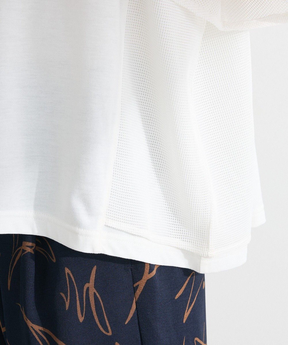 Green Parks 袖メッシュドッキングロゴプルオーバー 