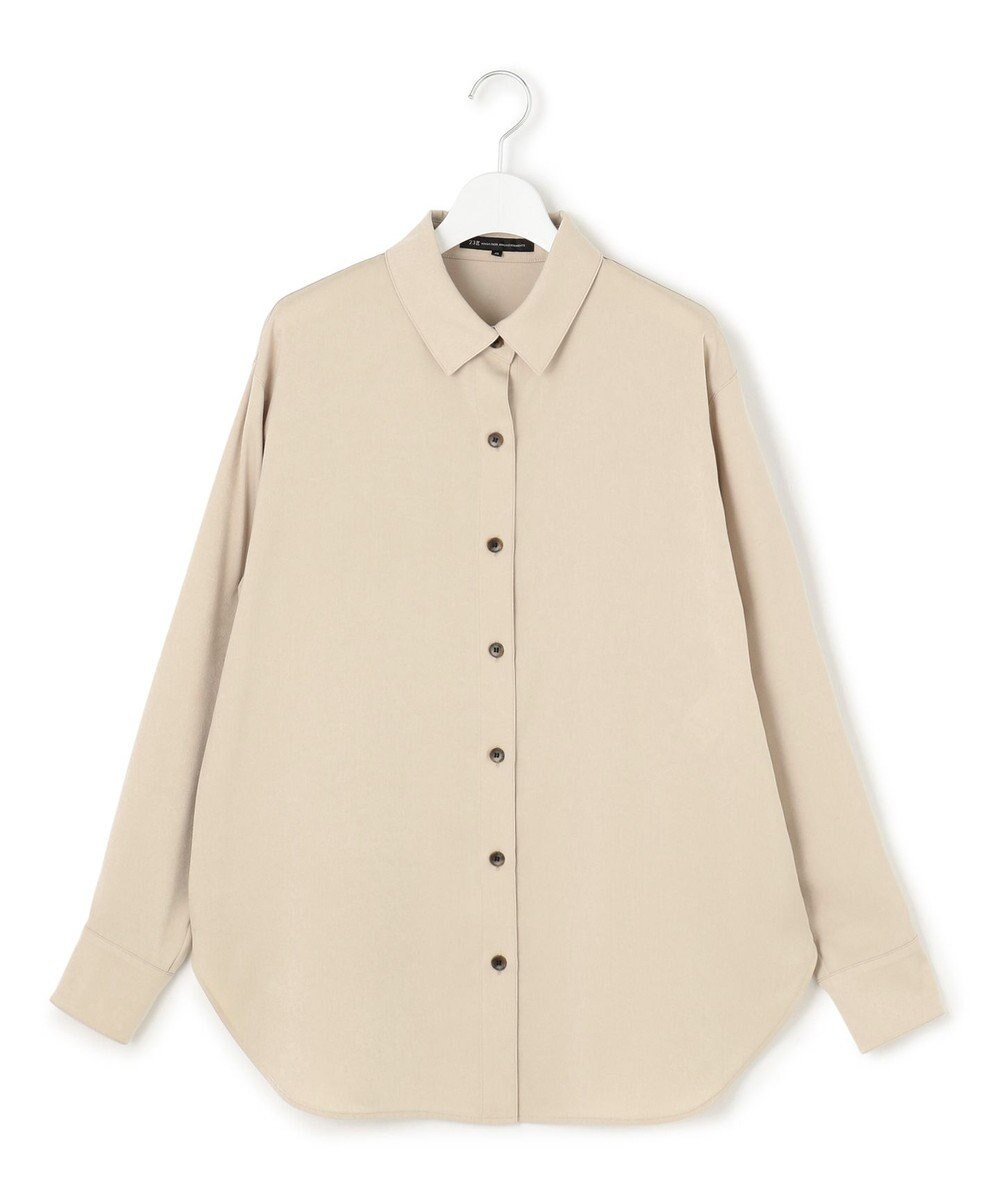 23区 L 【見上愛さん着用/Oggi10月号掲載/洗える】スエーディーサテン シャツ 