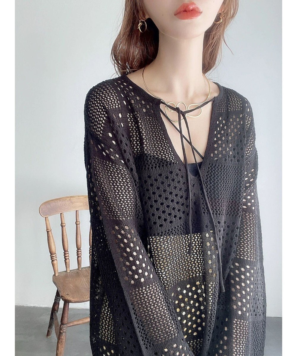 Green Parks ２ＷＡＹ透かし編みニットプルオーバー 