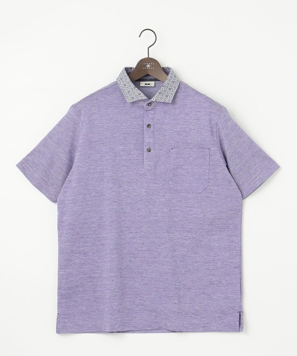 JOSEPH ABBOUD 【キングサイズ・吸水速乾】リネンハニカム ポロシャツ 