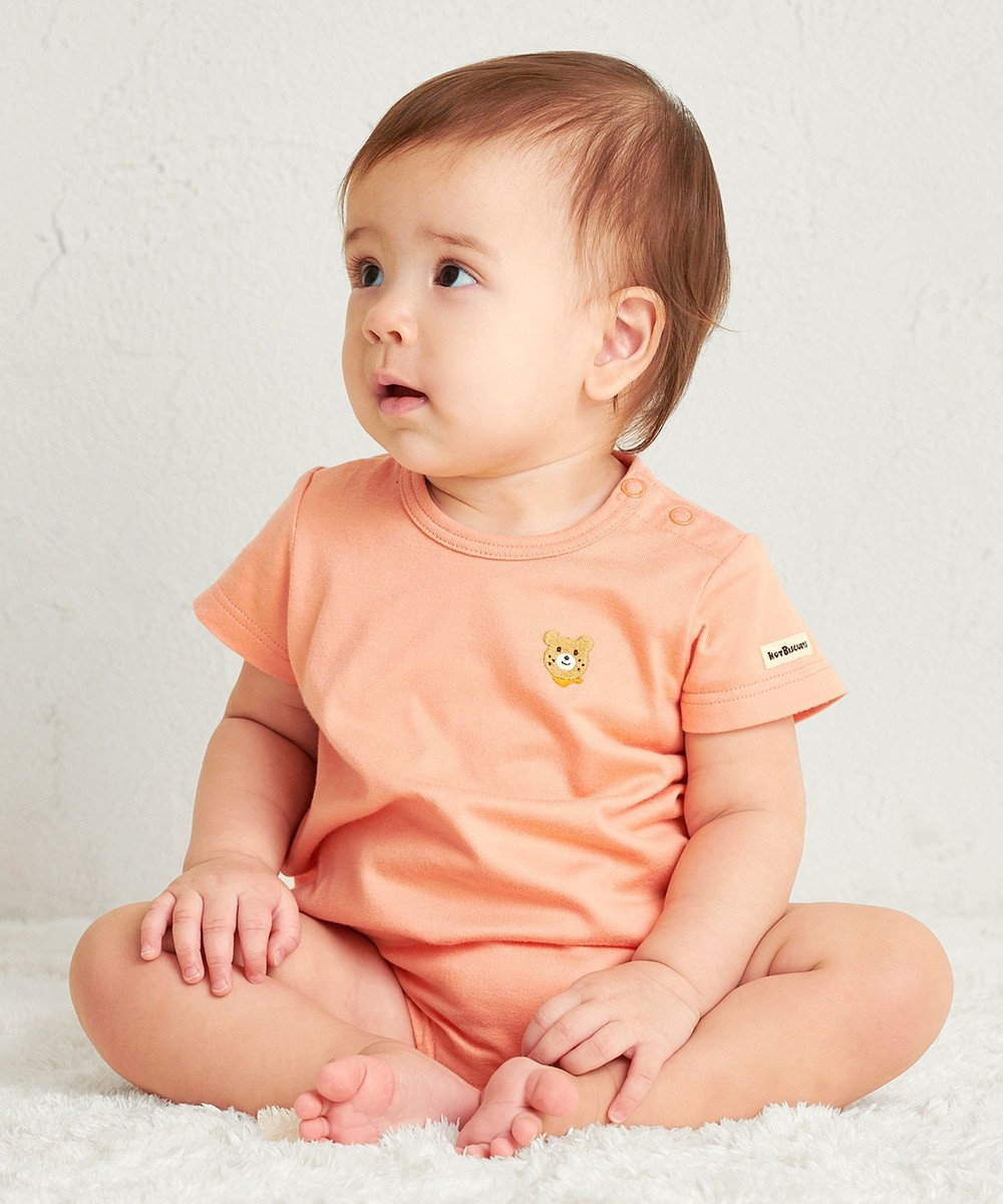 MIKI HOUSE HOT BISCUITS 【70-80cm】【Everyday Series】ワンポイント 半袖ボディシャツ 