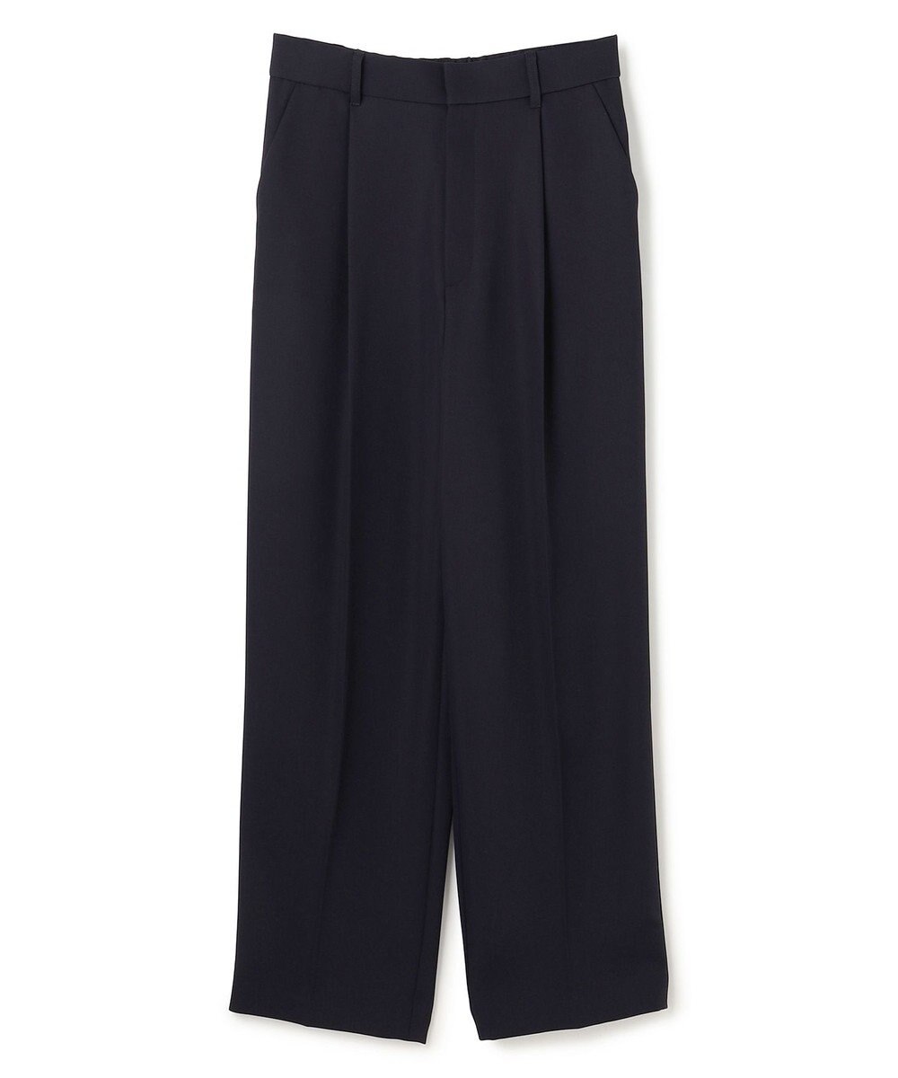 UNFILO L 【ウエストゴム】ドライダブルクロス タックテーパードパンツ 