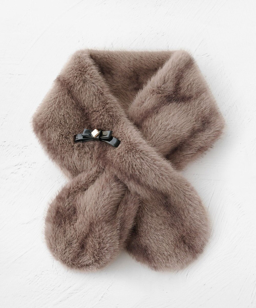 TOCCA 【ブローチ取り外し可】BOW RIBBON FURTIPPET ティペット 