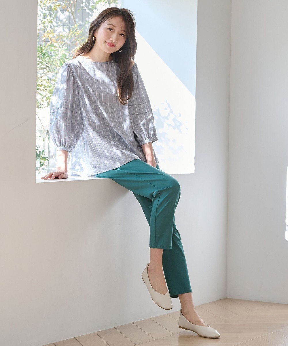 ANY 【UVカット/抗菌防臭/吸水速乾】エニィファンクション袖タックブラウス 