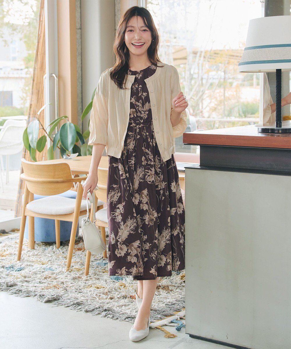 Tiaclasse パールボタンシアーブルゾン 