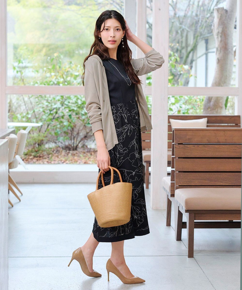 Tiaclasse L 【小倉優子さん着用】【洗える】サマーニットショートパーカー 