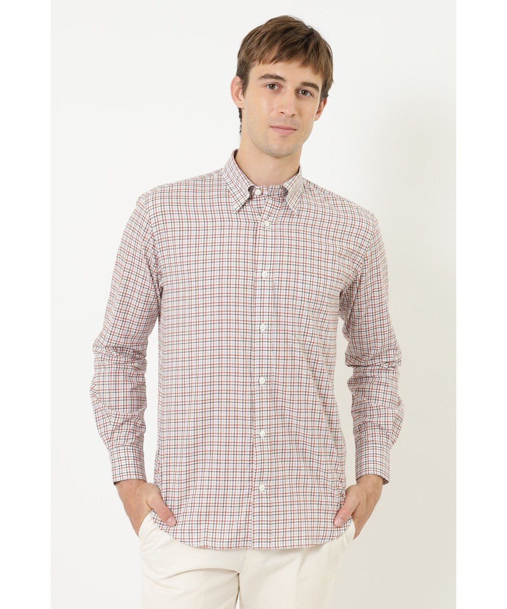 DAKS コットンミニチェックシャツ 