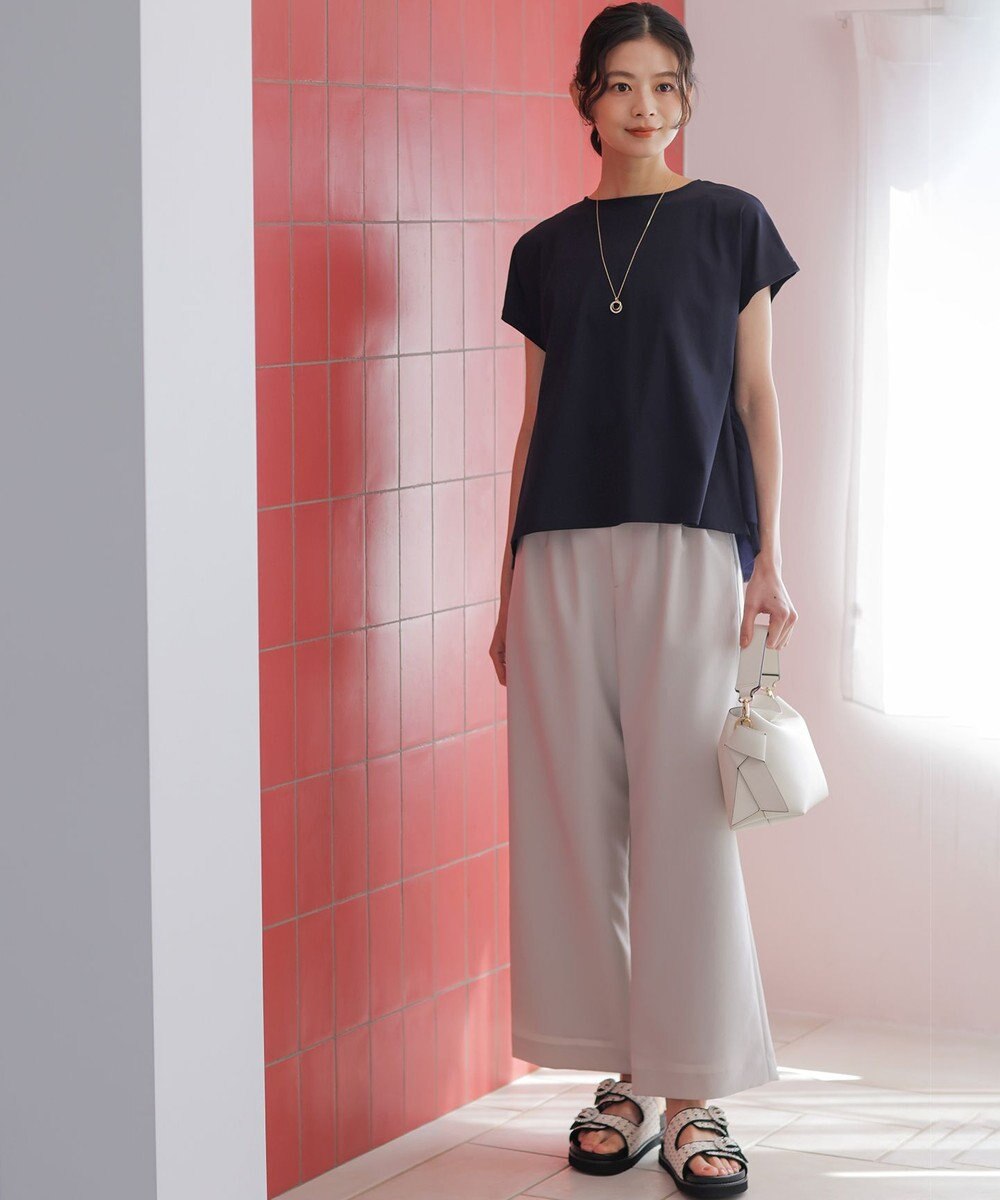 組曲 L 【先行予約】GIZAコットンチュールコンビ カットソー 