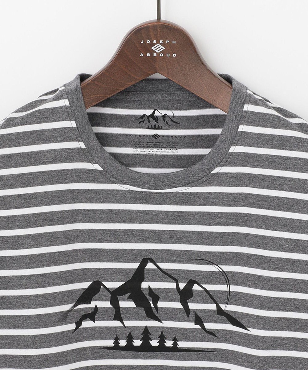 JOSEPH ABBOUD MOUNTAIN 【UNISEX】ギザンティ天竺ボーダー Tシャツ 