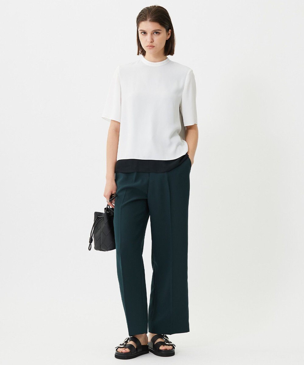 ICB L 【新色追加・UVケア・接触冷感・速乾・防シワ・洗える】 FluidBackSatin  ワイドパンツ 