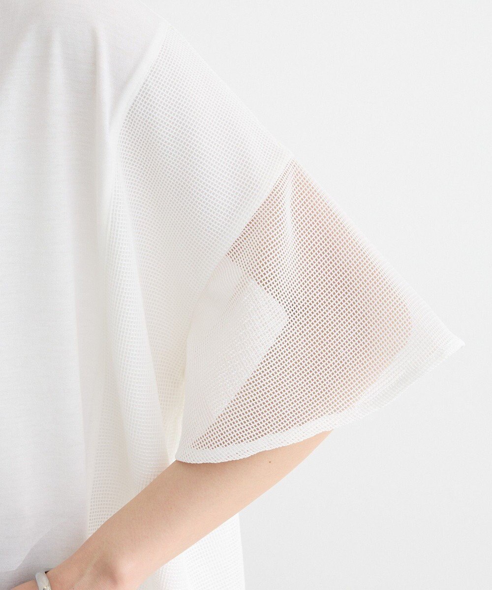 Green Parks 袖メッシュドッキングロゴプルオーバー 