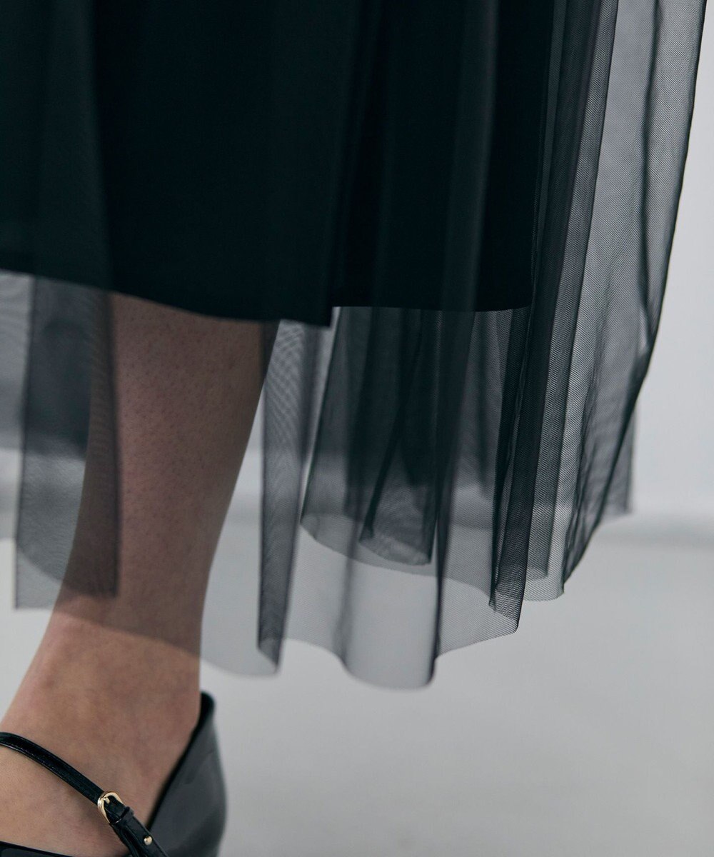 BEIGE， 【洗える・GISELe 4月号掲載】KALMIA / ノースリーブチュールドレス 