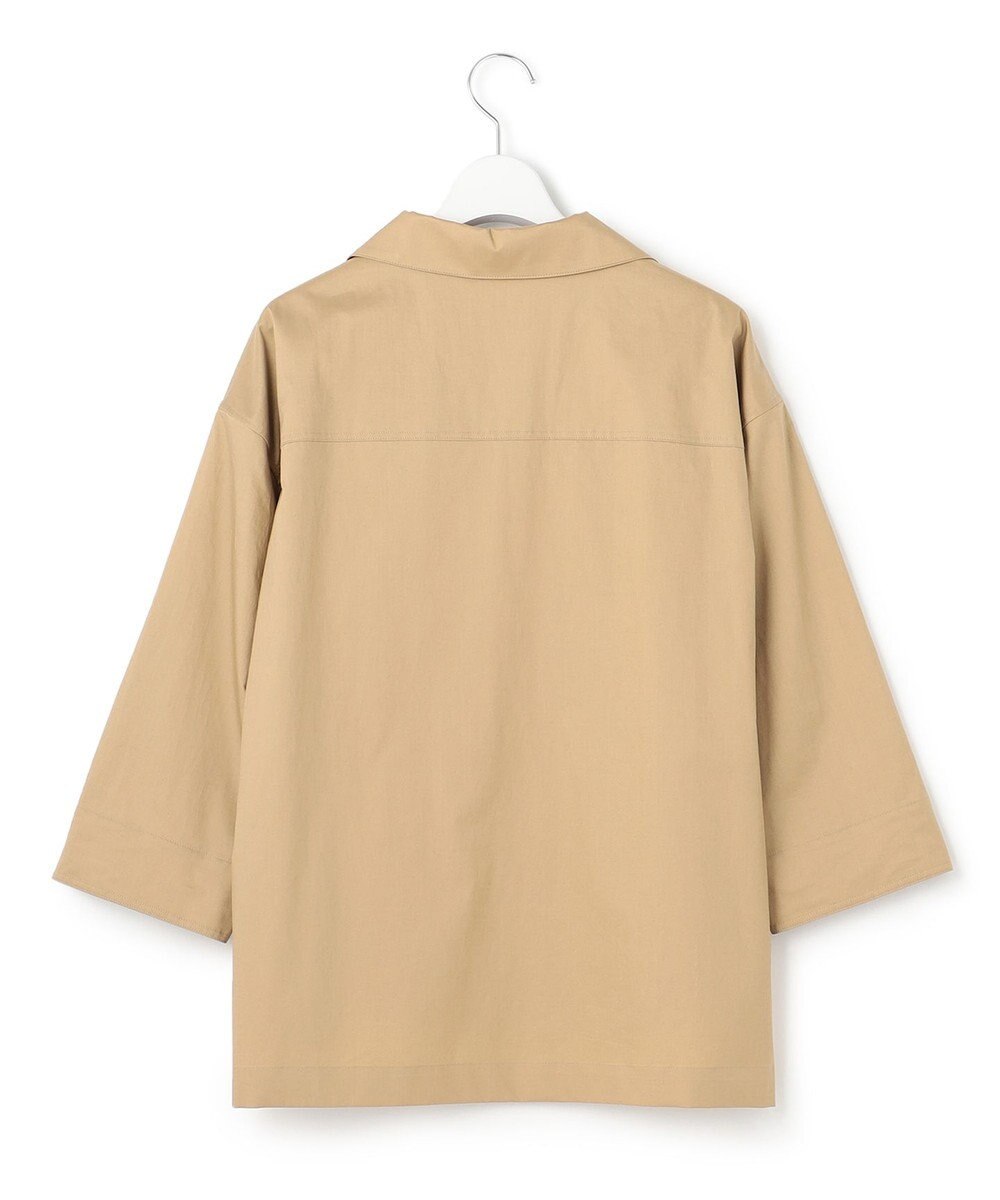 23区 L 【洗える】コンパクトコットンツイル スキッパー シャツ 