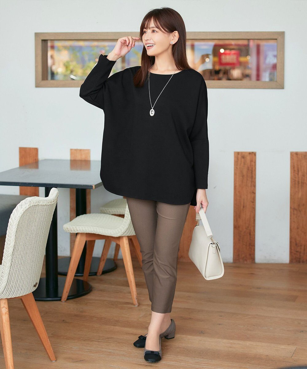 Tiaclasse L 【洗える】袖パールドルマントップス 