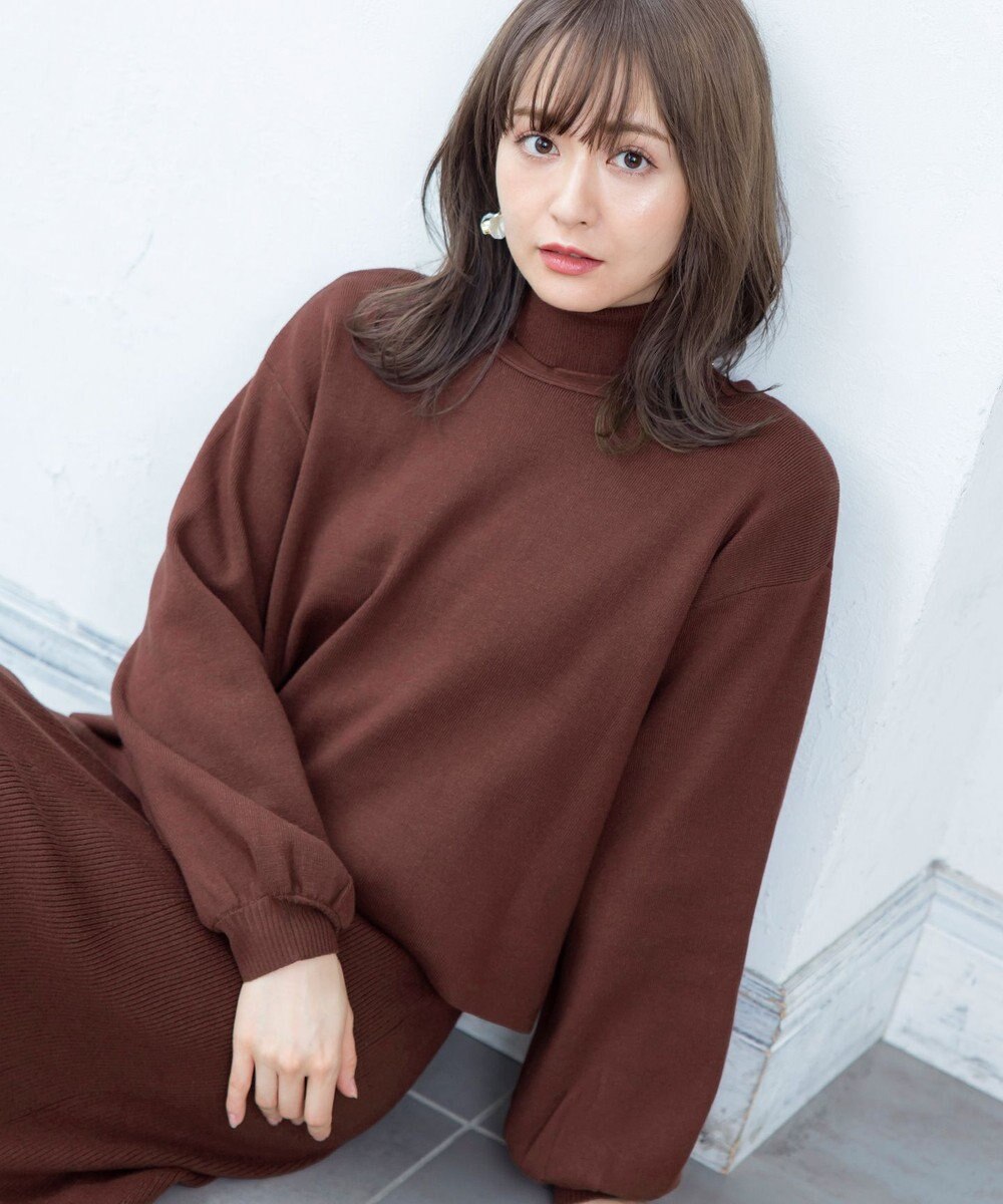 Tiaclasse 【洗える】大人上品なニットカーデ＋ワンピースセット 