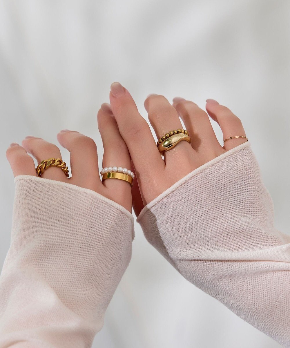Phoebe 【伸びるリング・金属アレルギー対応】バブルフィットリング　ゴールド 