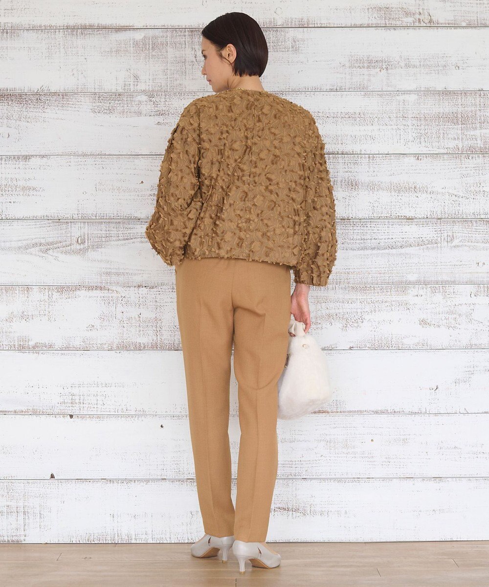 自由区 L 【セットアップ対応・洗える】ハニカムクロステーパード パンツ 