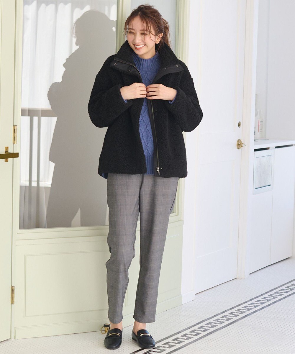 ANY L 【洗濯機可能】ボアスタンドカラーブルゾン 