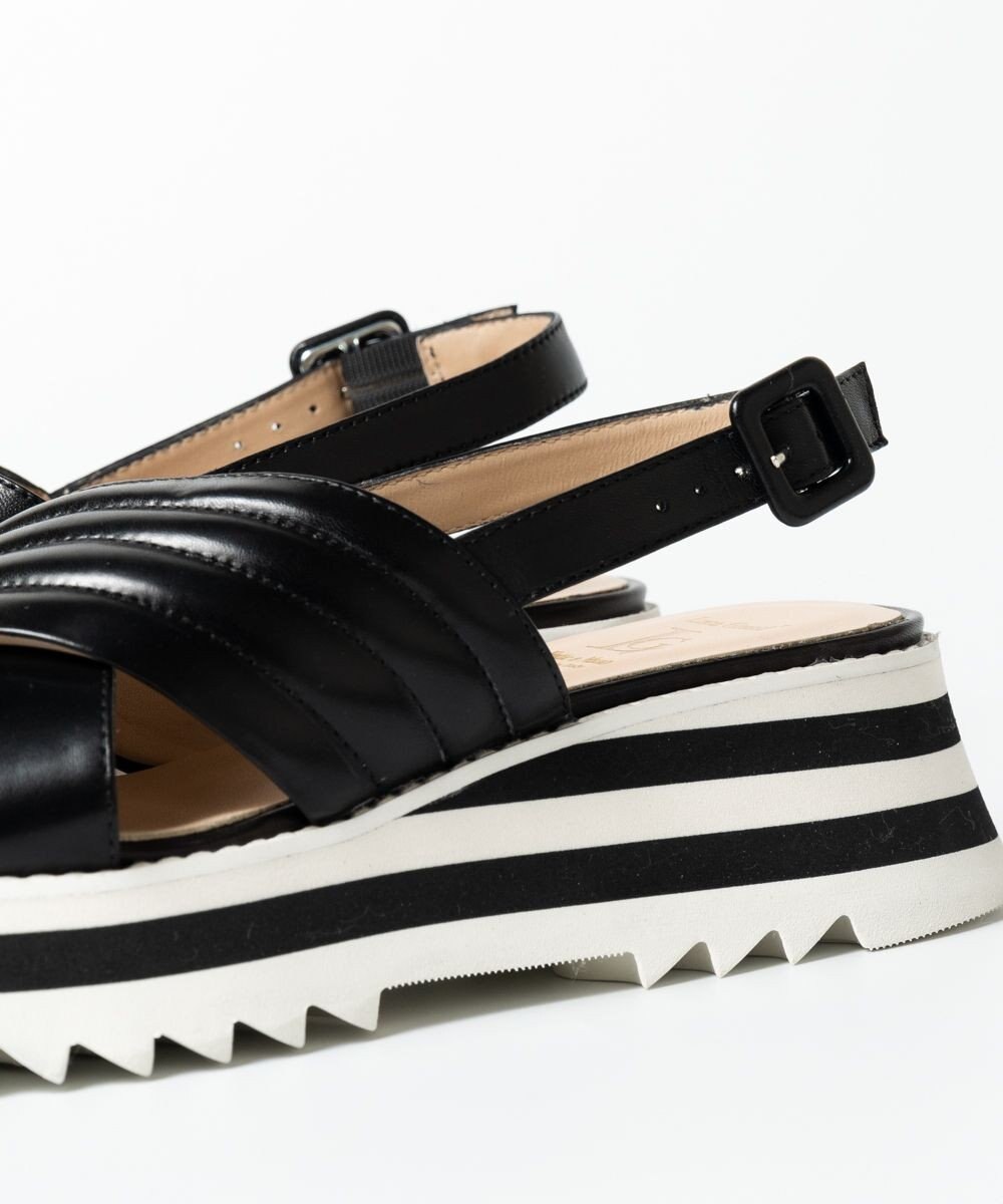 BONTRE 【LucaGrossi/ルカグロッシ】厚底クロスベルトストラップサンダル 
