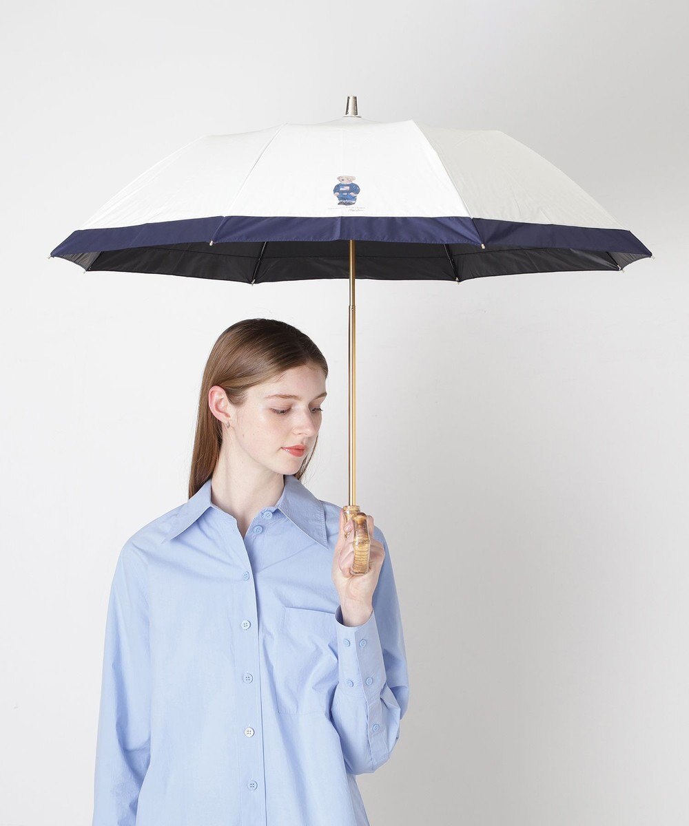 MOONBAT 【WEB限定/遮光率100%/遮熱/UV】POLO RALPH LAUREN（ポロ ラルフローレン）晴雨兼用日傘 ポロベア バイカラー 折りたたみ傘 楽折 