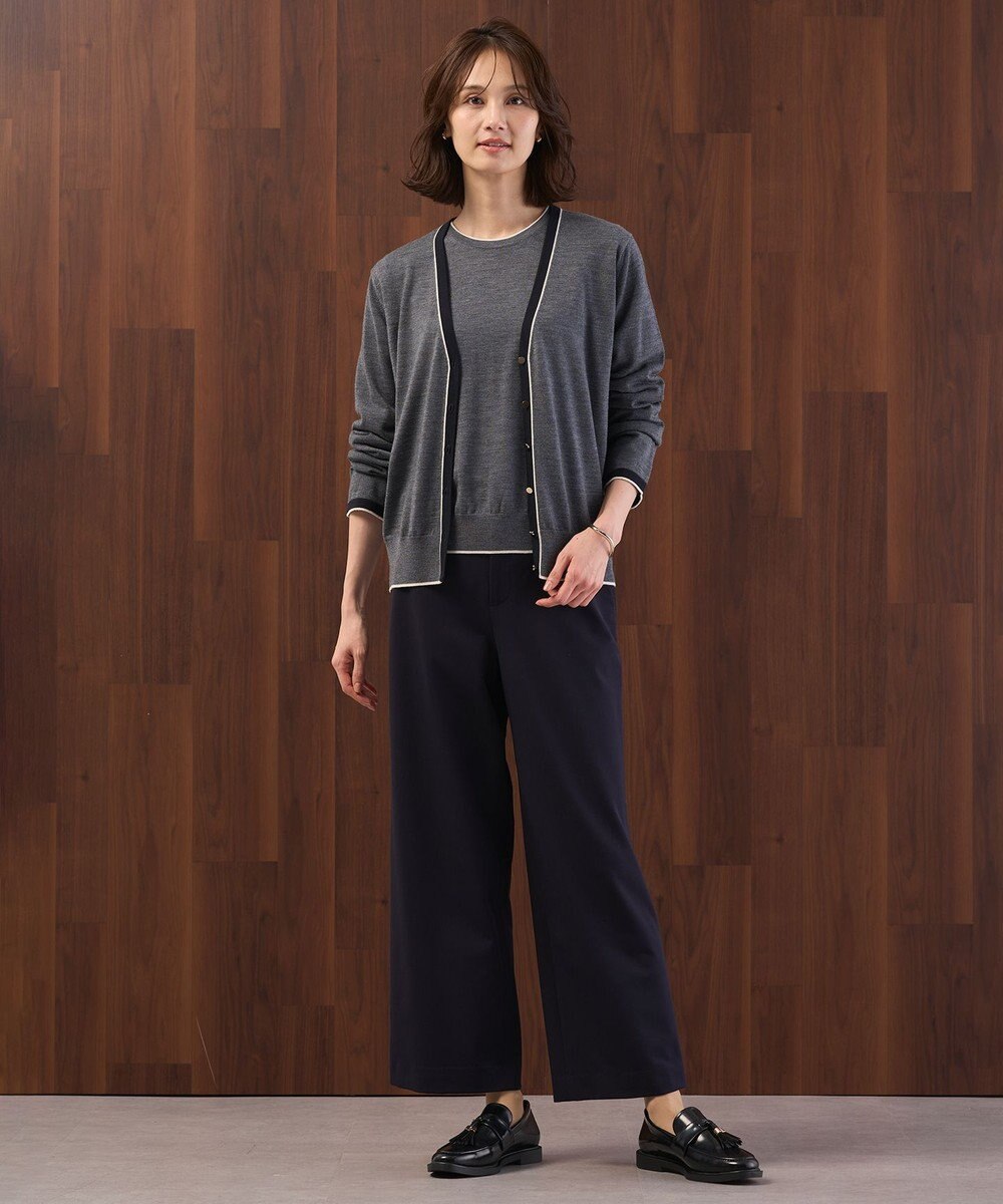 J.PRESS LADIES トリムツイン ニット 