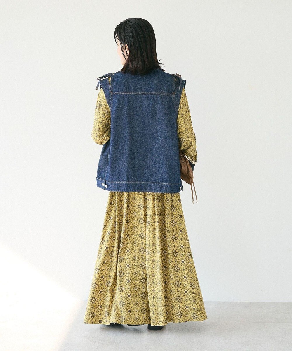 CRAFT STANDARD BOUTIQUE 総柄バイカラーワンピース 