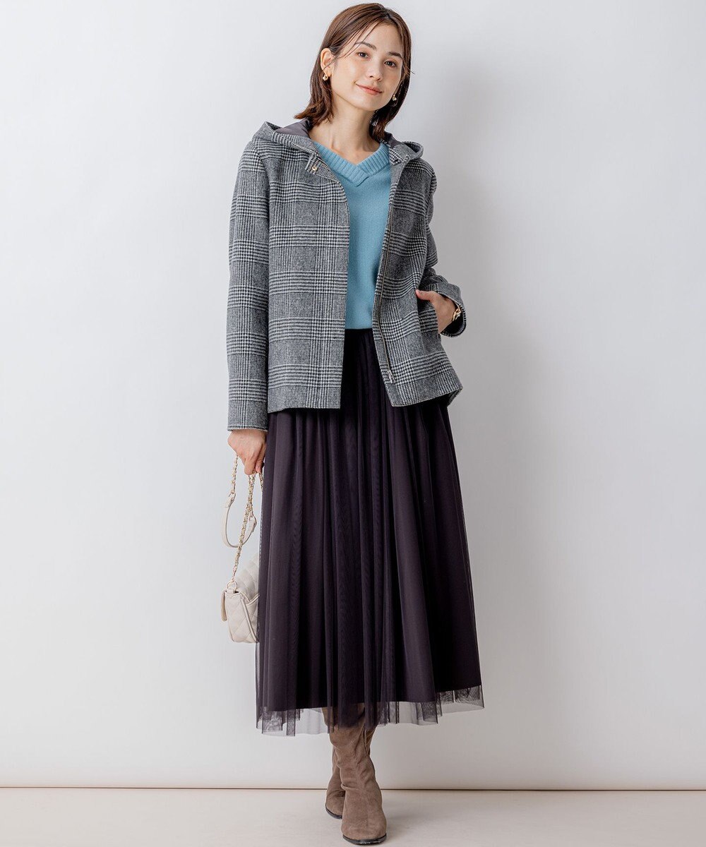 組曲 2WAYショートビーバー フーテッドコート 