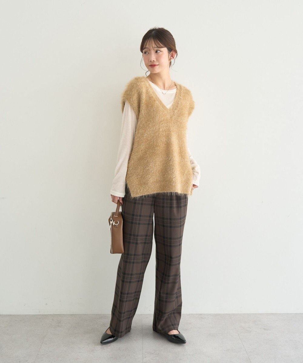 earth music&ecology 【予約】キャットライクヤーンニットベスト 