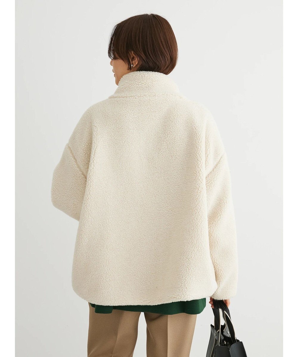 Green Parks スタンドカラーボアブルゾン 