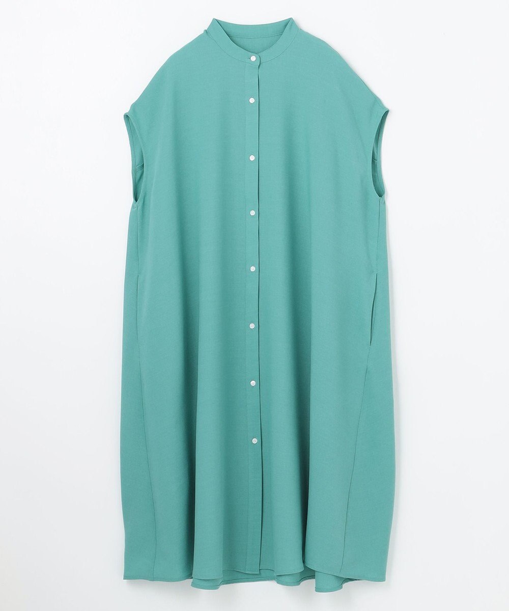 ANY 【洗える】バンドカラーとろみ ワンピース 