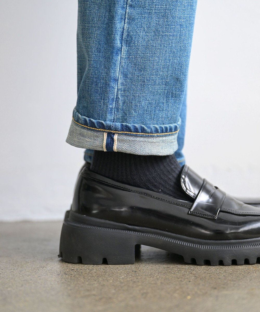 caqu modern tapered 腰回りユッタリ テーパードシルエットデニム 