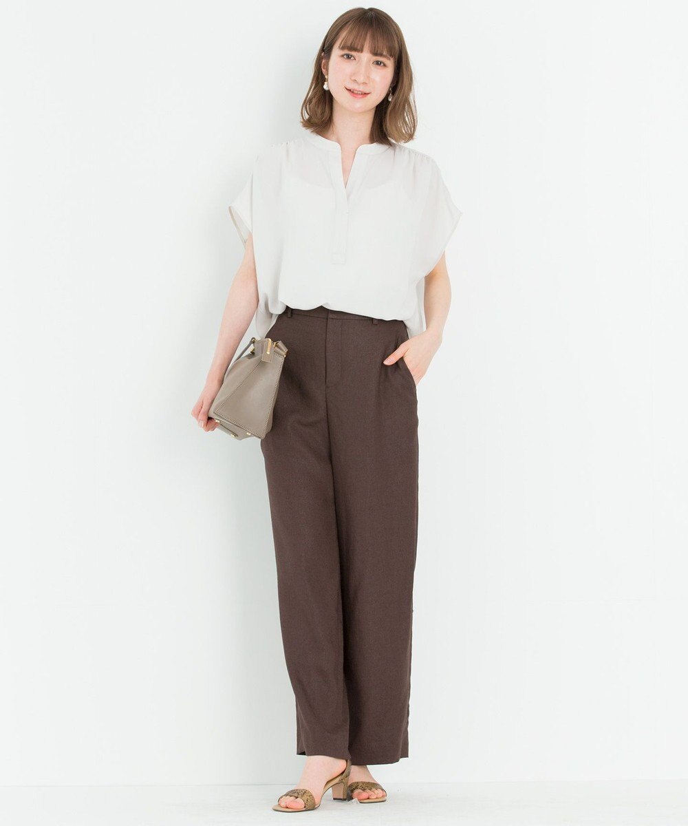 洗える】プレンウェーブ ストレッチ ワイドパンツ / 23区  