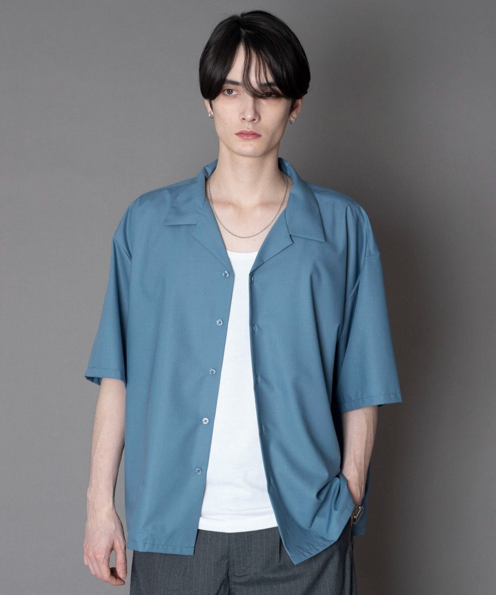 WEGO 【ユニセックス着用ITEM/SMLサイズ展開】 TRオープンカラーシャツ（SS） 