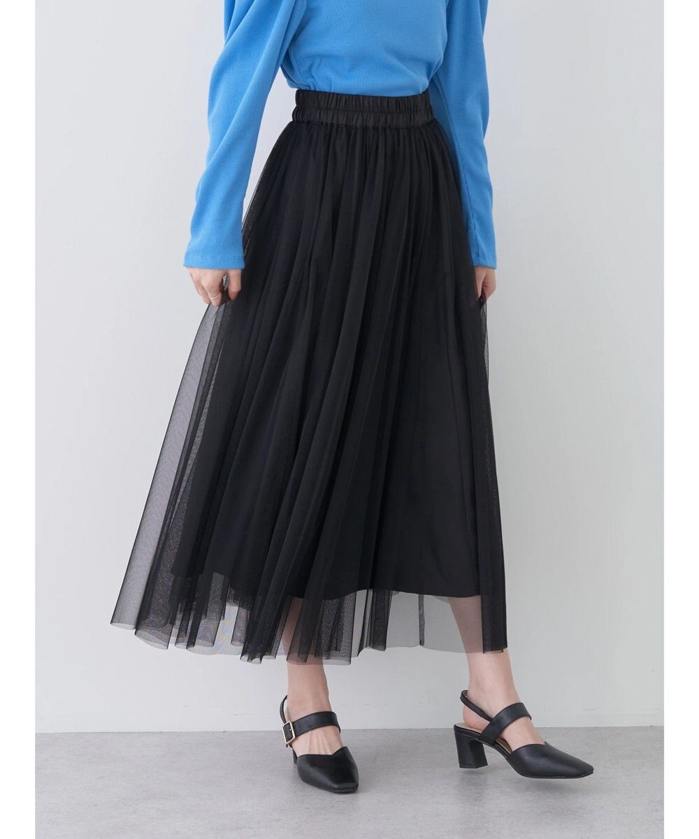 earth music&ecology チュールフレアスカート 