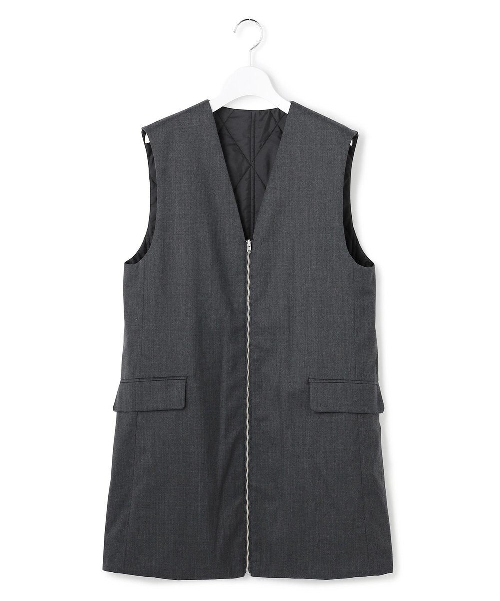 ICB 【洗える・リバーシブル着用可】T/Wツイルキルト リバーシブル パディング ジレ 