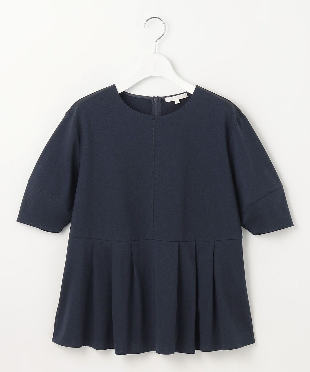 自由区 【接触冷感・UVカット・吸水速乾・抗菌防臭・洗える】ハイツイストポンチペプラム カットソー 