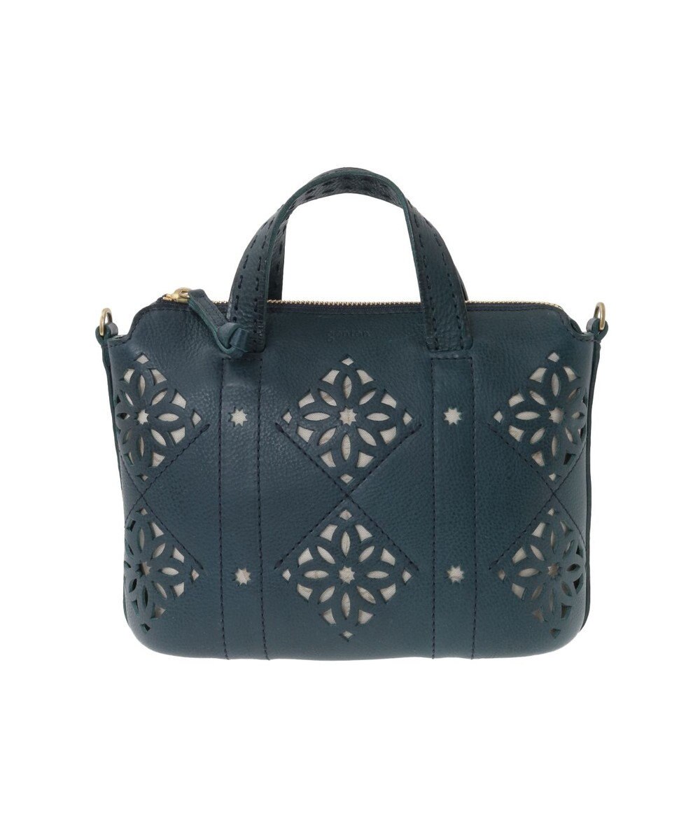 genten アーガイルカットワーク 2wayバッグ 