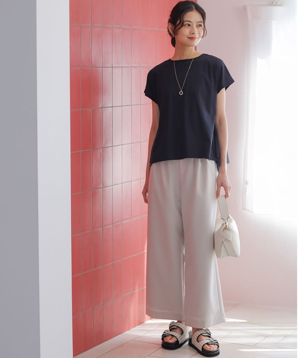 組曲 L 【先行予約】GIZAコットンチュールコンビ カットソー 