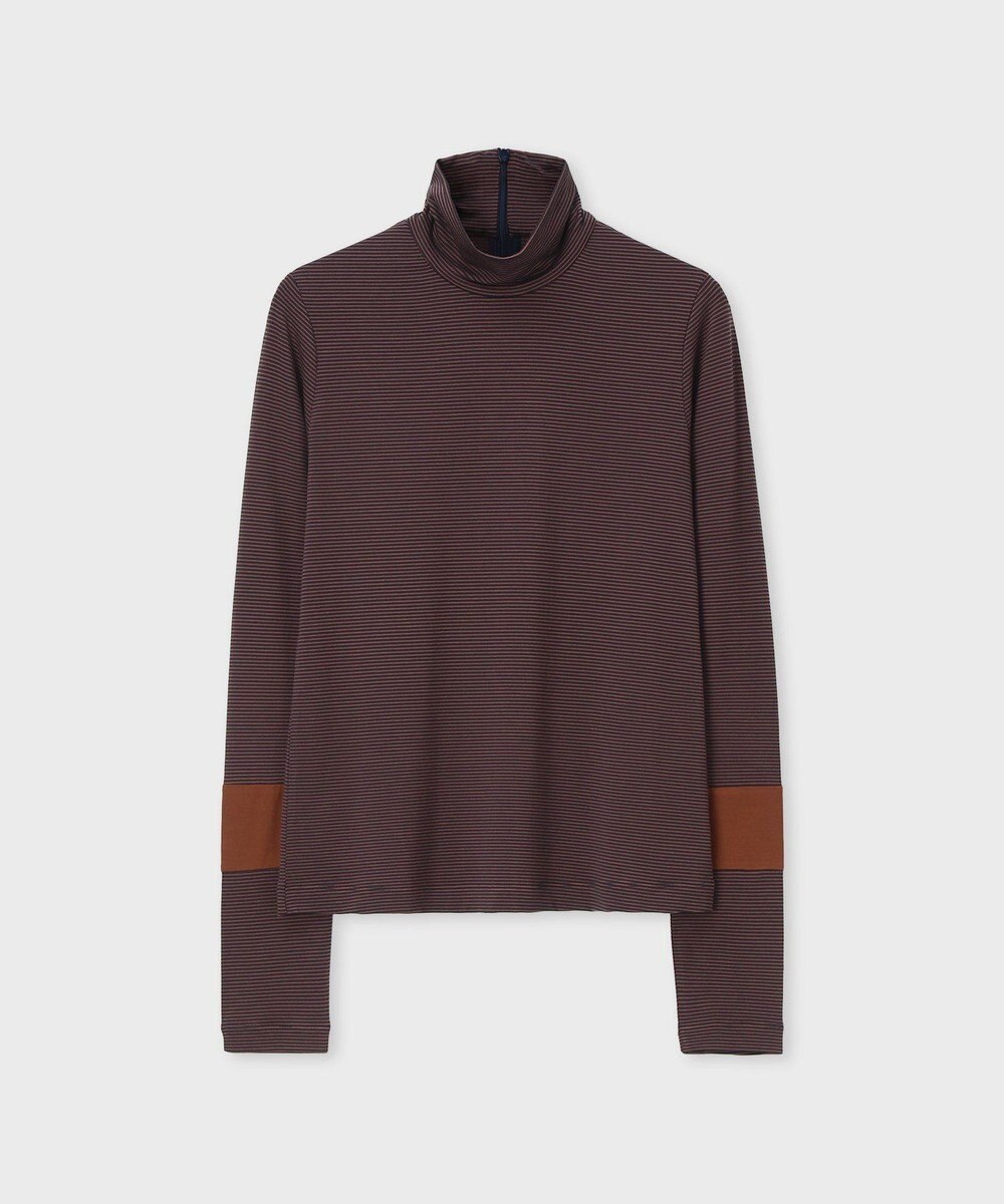 Paul Smith カラースリーブ ハイネック ボーダー カットソー 