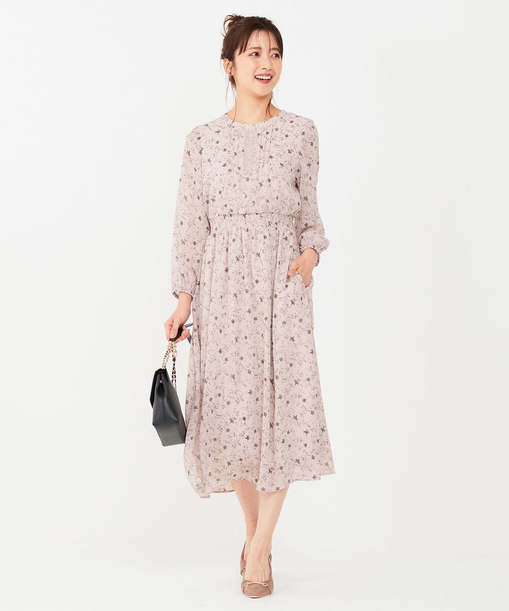 ANY SIS 【洗える】フラワーブルームパフスーブ ワンピース 