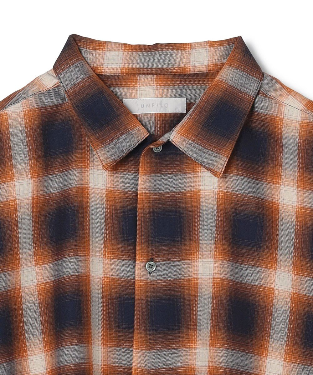 UNFILO MENS 【男女兼用】エアリーシアー オンブレシャツ 