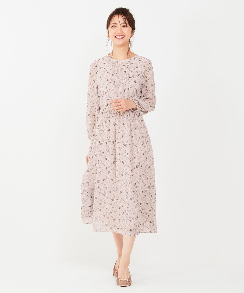 ANY SIS 【洗える】フラワーブルームパフスーブ ワンピース 